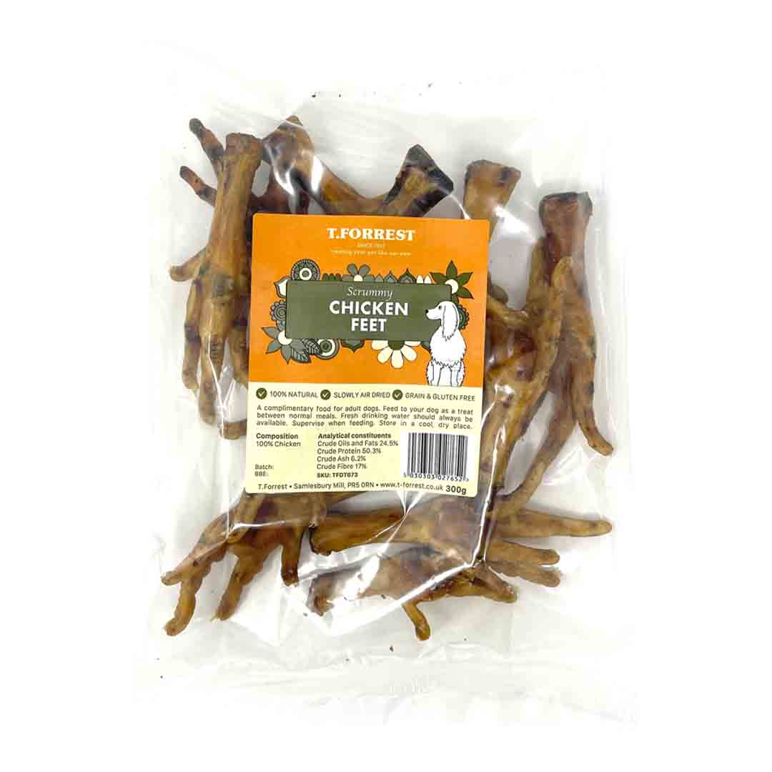 T. Forrest Chicken Feet Dog Treat, 300g