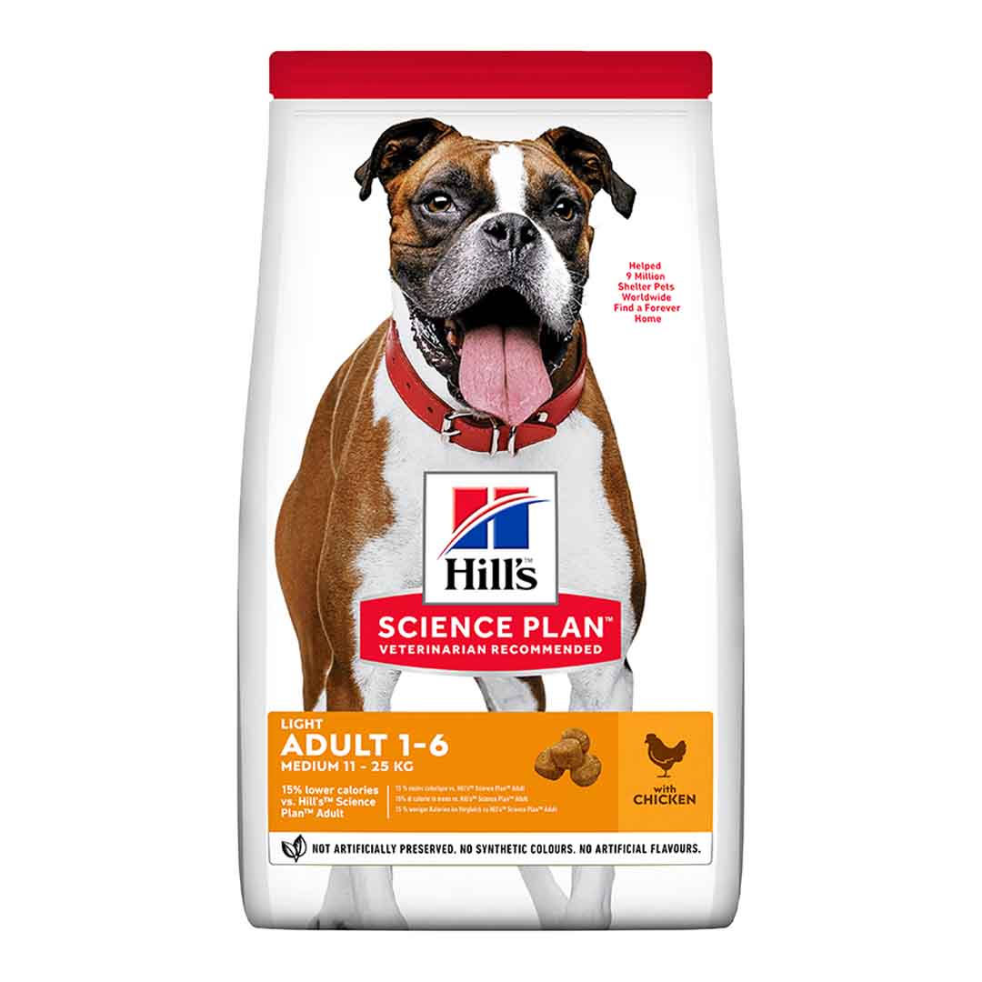 Hill's Science Plan Adult Light Medium Dry Dog Food Chicken Flavour 2.5kg