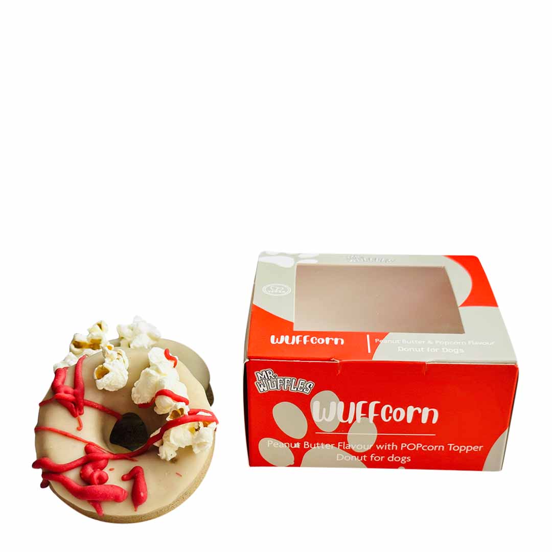 Mr Wuffles Wuffcorn Peanut Butter Popcorn Dog Treat, 70g