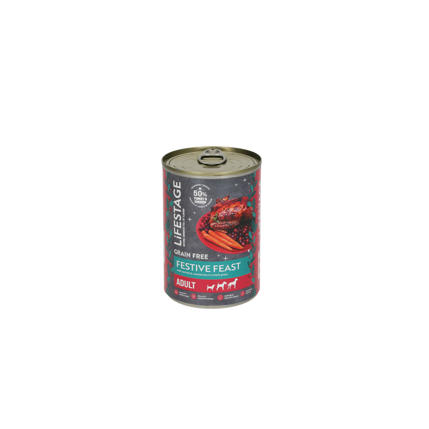 Lifestage Christmas Festive Feast Turkey Dinner Dog Food 390g