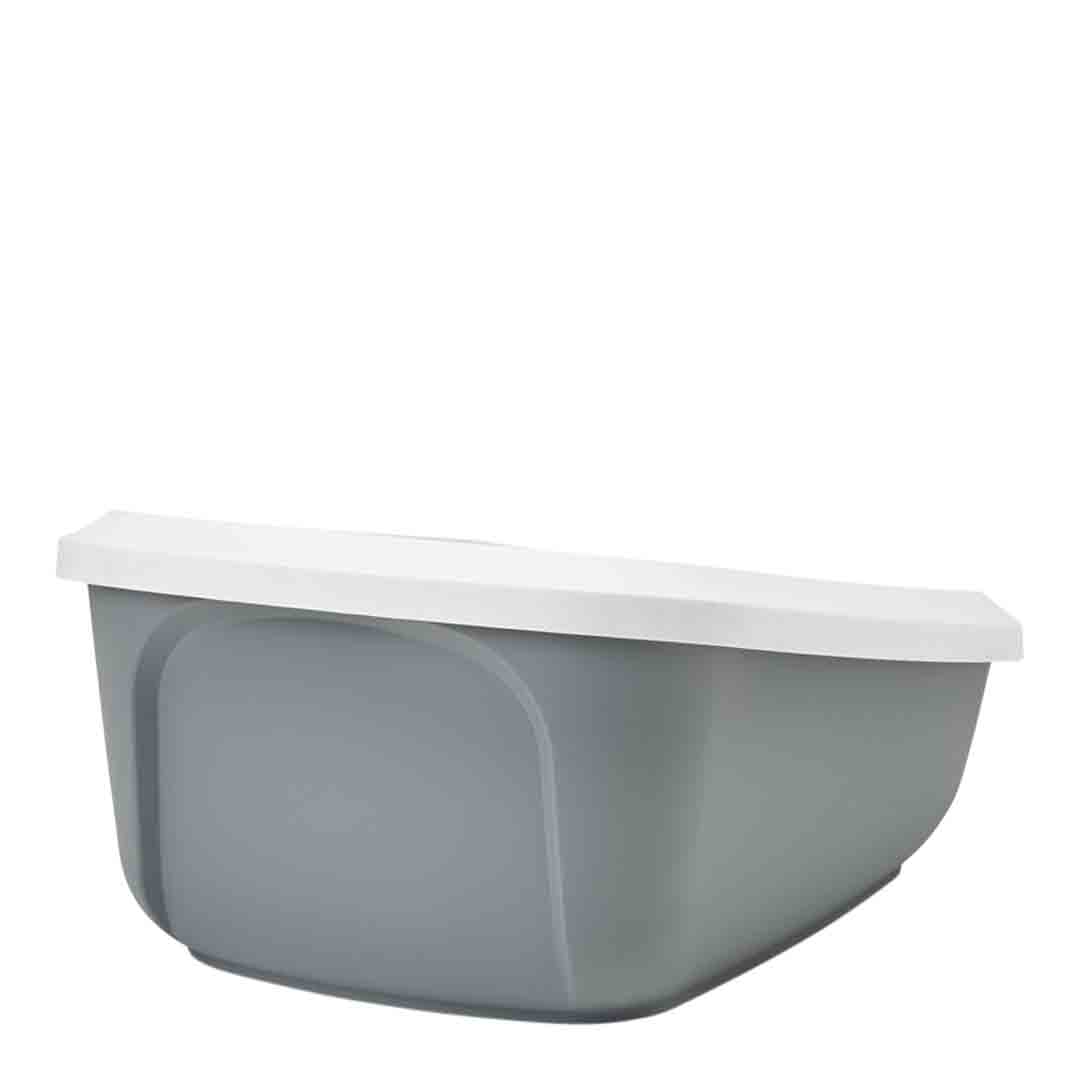 Savic Aseo Jumbo Cat Litter Tray, White & Grey