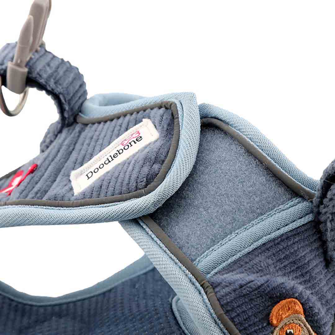 Doodlebone Snappy Dinky Blue Dog Harness 0.5