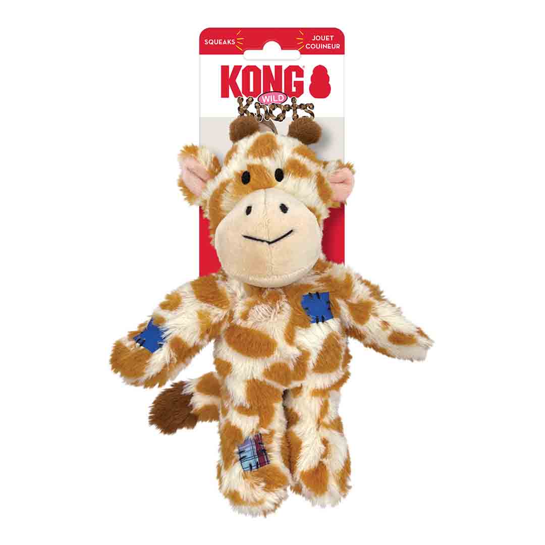 Kong Wild Knots Giraffe Plush Dog Toy, S/M