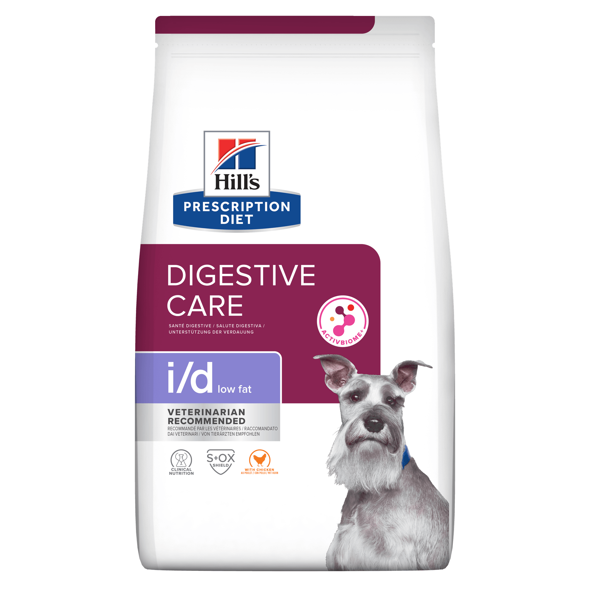 Hill'S Prescription Diet I/D Low Fat Digestive Care Dry Dog Food With Chicken 12kg