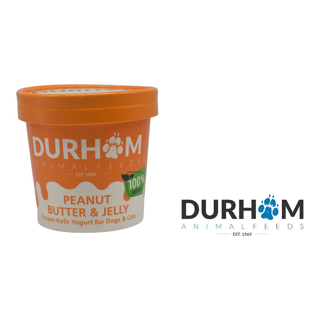 Durham Peanut Butter & Jelly Frozen Kefir Yogurt Dog Treat, 85g