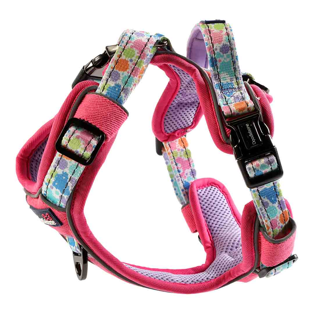 Doodlebone 'With Me' Dog Harness Pink 4-7