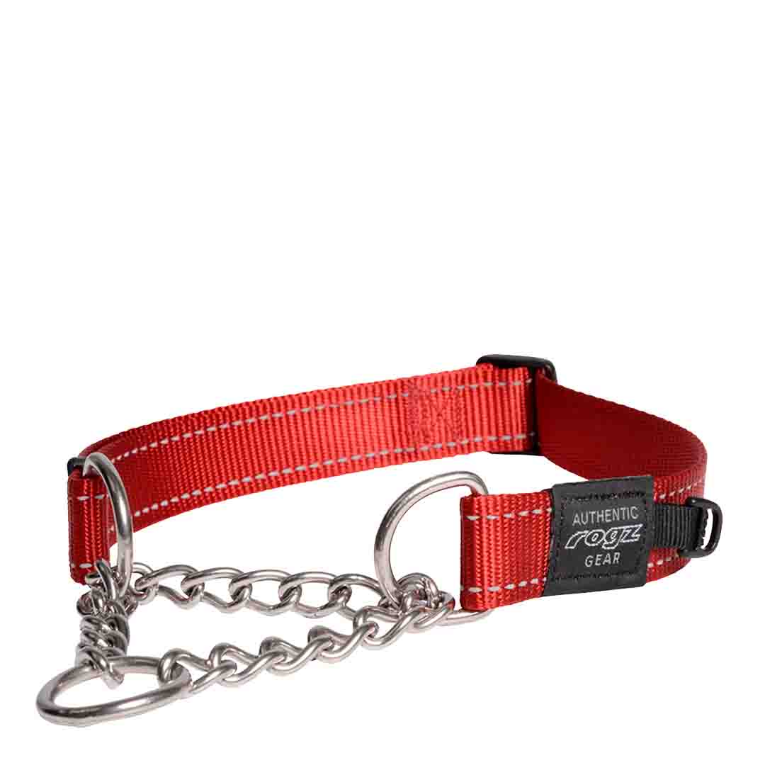 Rogz Utility Control Chain Dog Collar, Large, Red