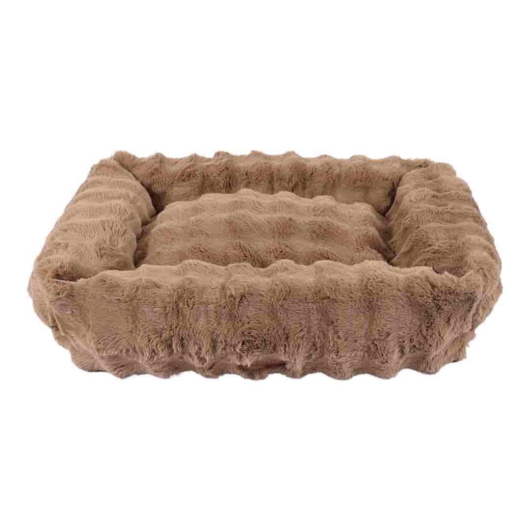 World of Pet Faux Fur Square Pet Bed Small