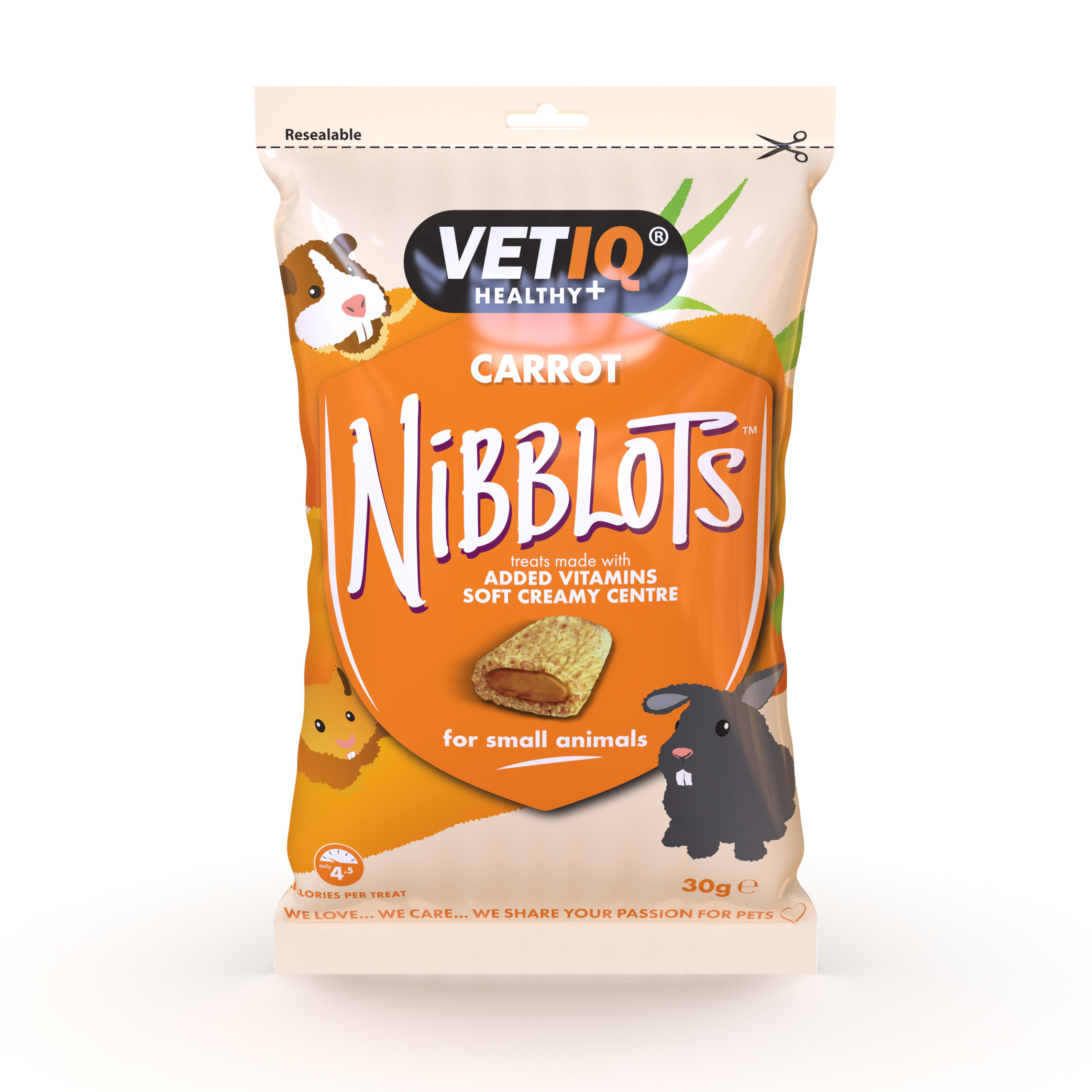 Nibblot Carrot Treats for Small Animals 30g