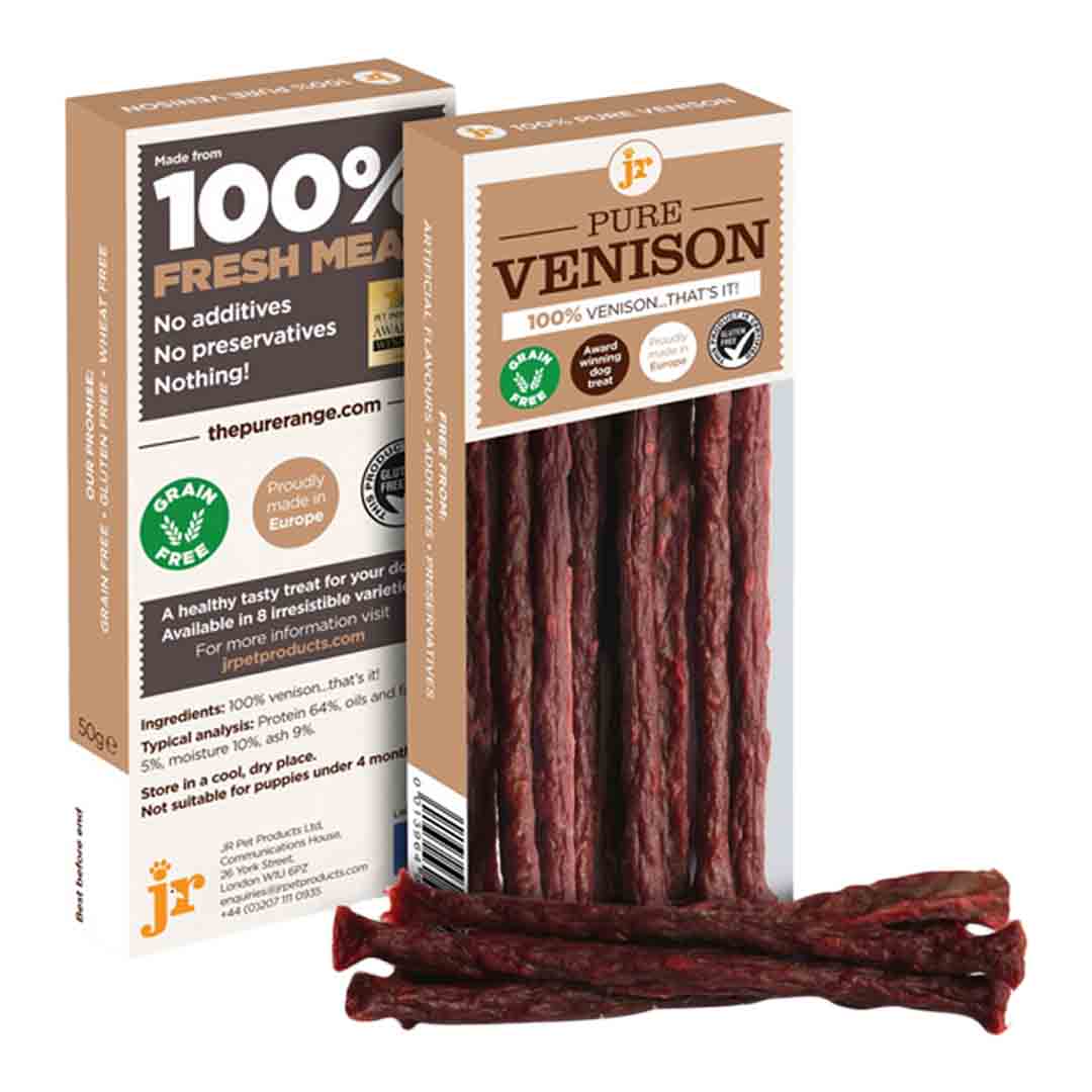 JR Pet Products, Pure Venison Sticks, Dog Chews, 50g