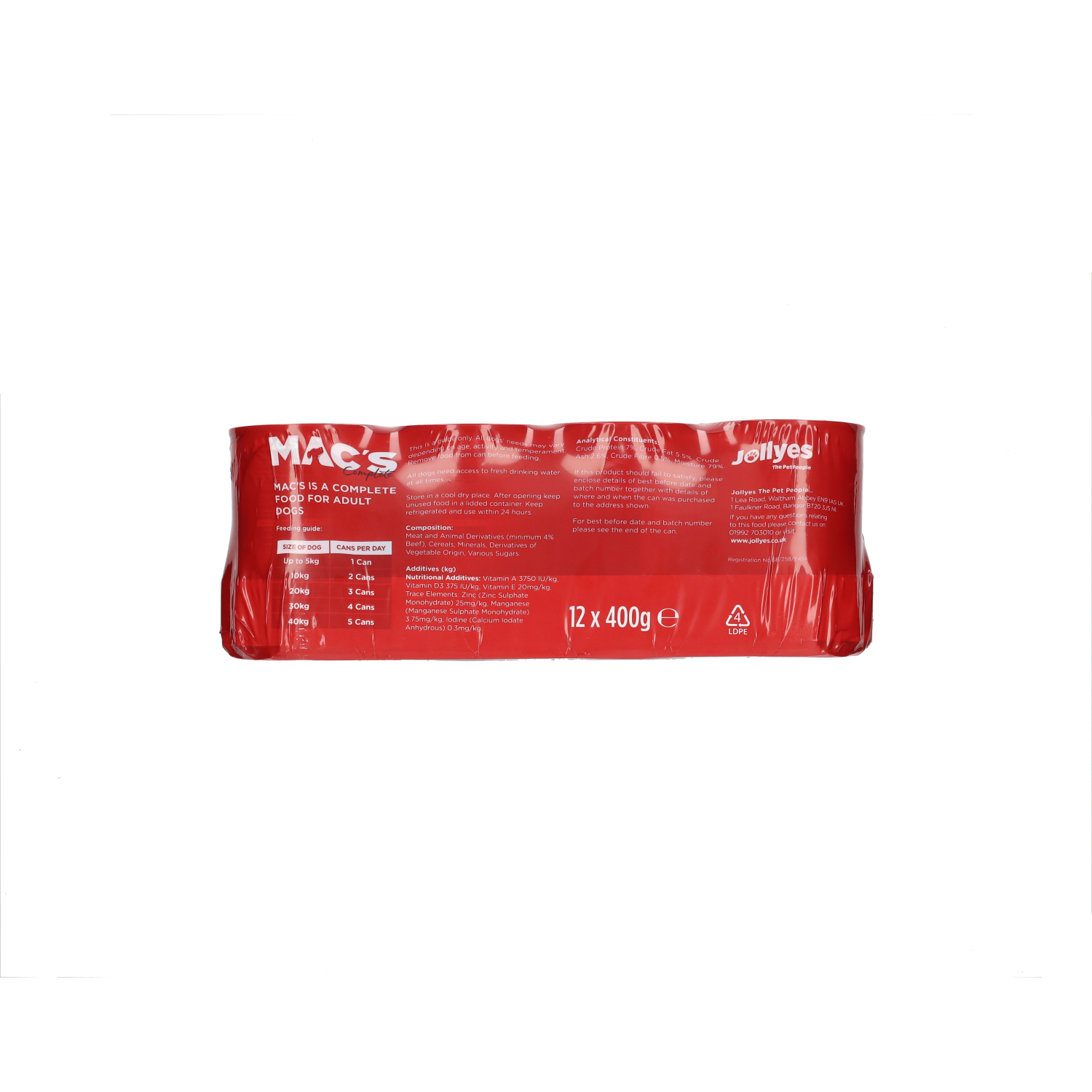 Macs Working Dog Cans Beef 12 Pack