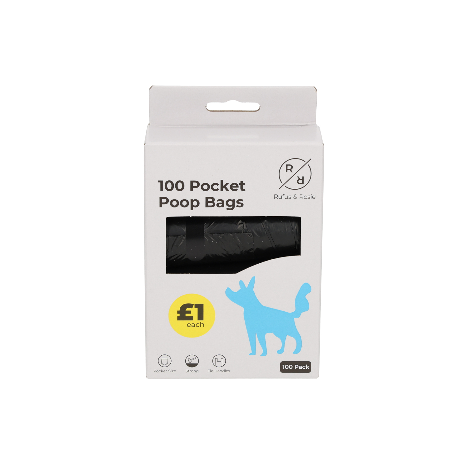 Rufus & Rosie Pocket Poop Dog Bags 100 Pack