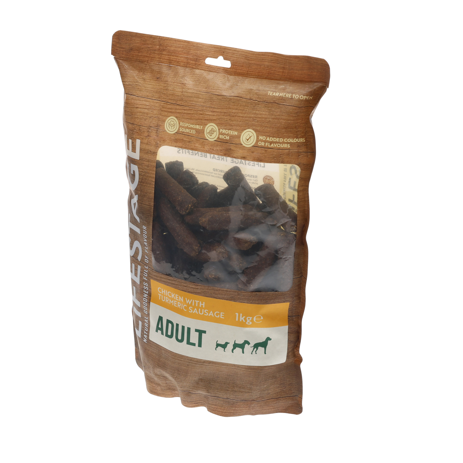 Lifestage Pre-Pack Sausage Chicken with Turmeric Dog Treats 1kg