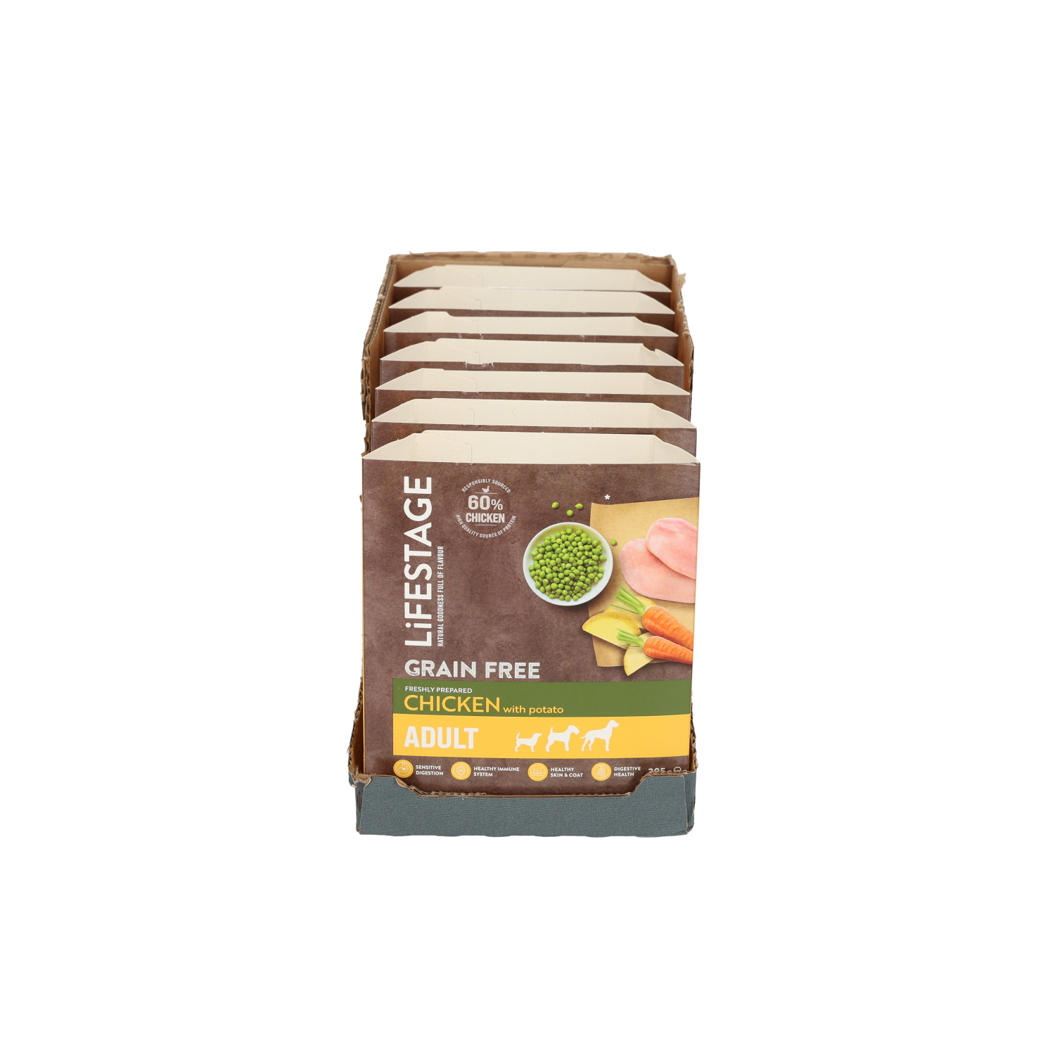 Lifestage Grain Free Adult Chicken and Potato Dog Food 7x395g