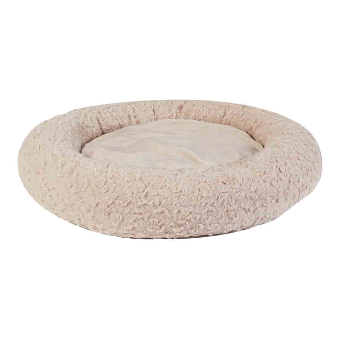 Pet Brands Natural Plush Donut Pet Bed, Large