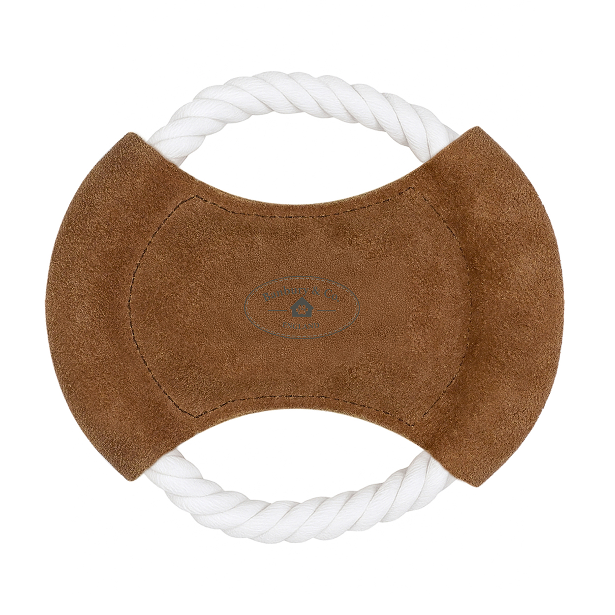 Banbury & Co Rural Retreats Suede and Rope Frisbee Dog Toy