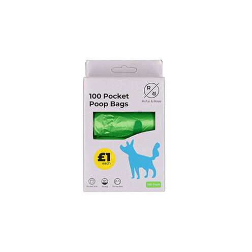 Rufus & Rosie Pocket Poop Bags, 100 Bag