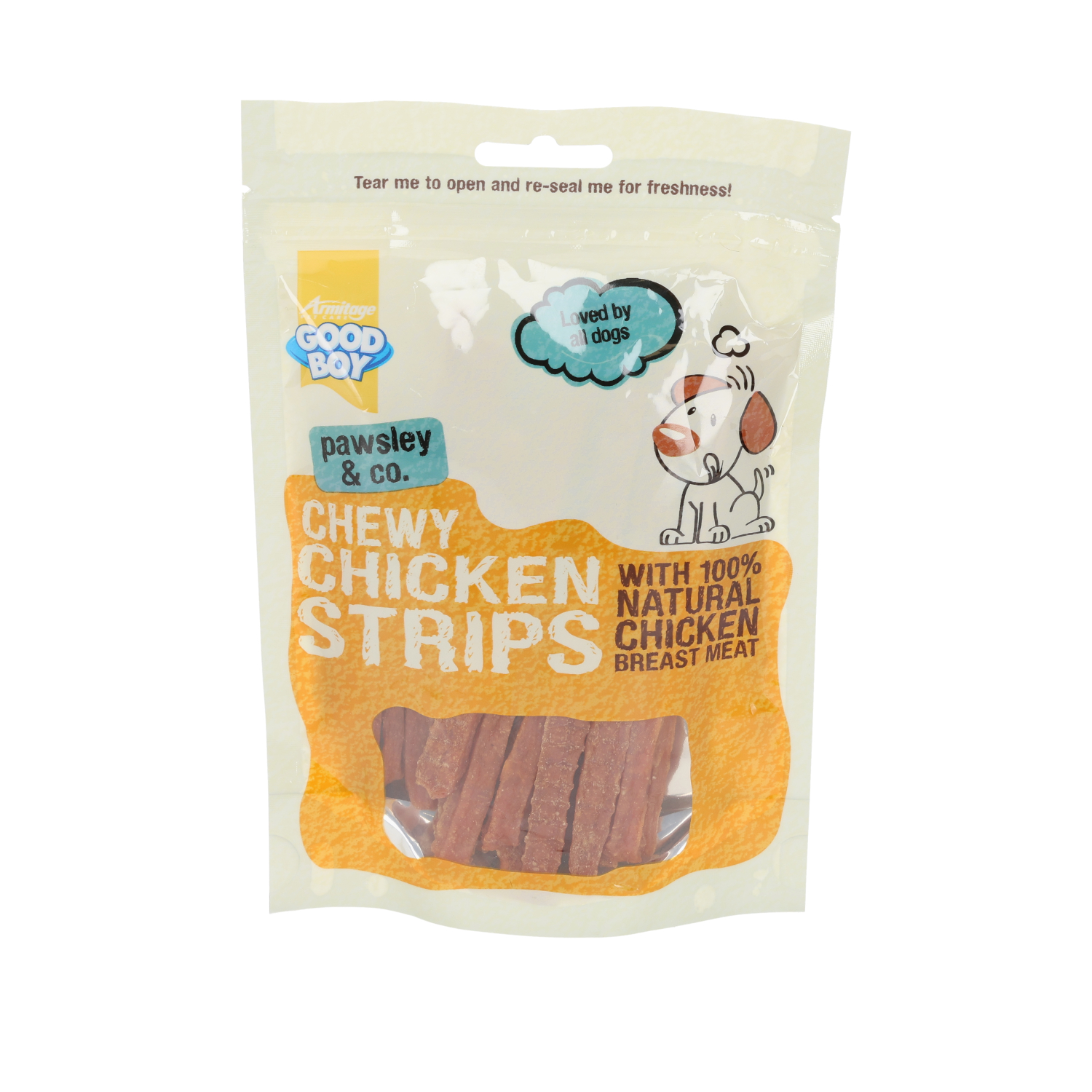 Good Boy Pawsley & Co Chewy Chicken Strips Dog Treats 100g
