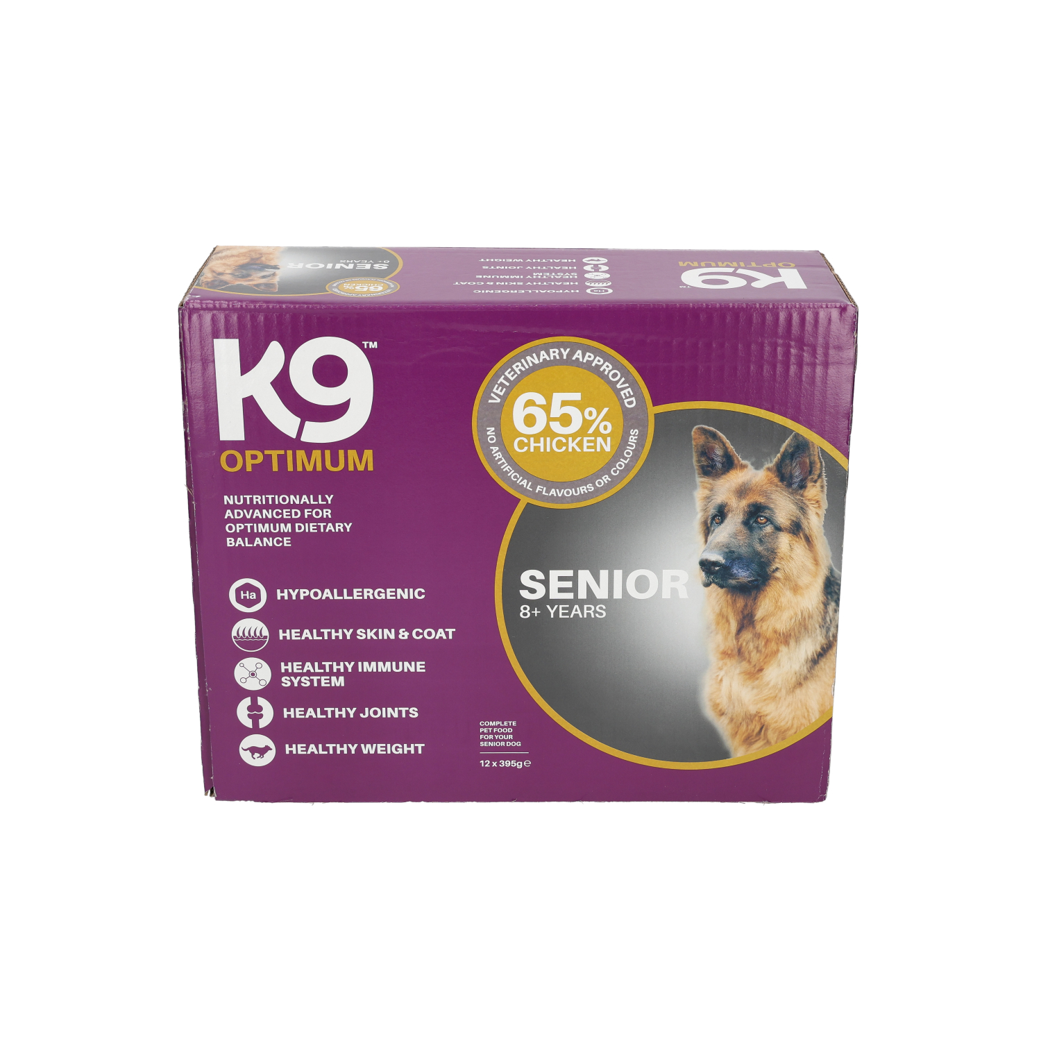 K9 Senior Dog Food Chicken Tray 12x395g