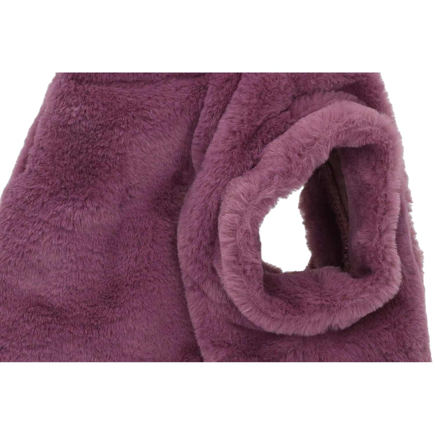 Rufus & Rosie Purple Faux Fur Dog Hoodie, M