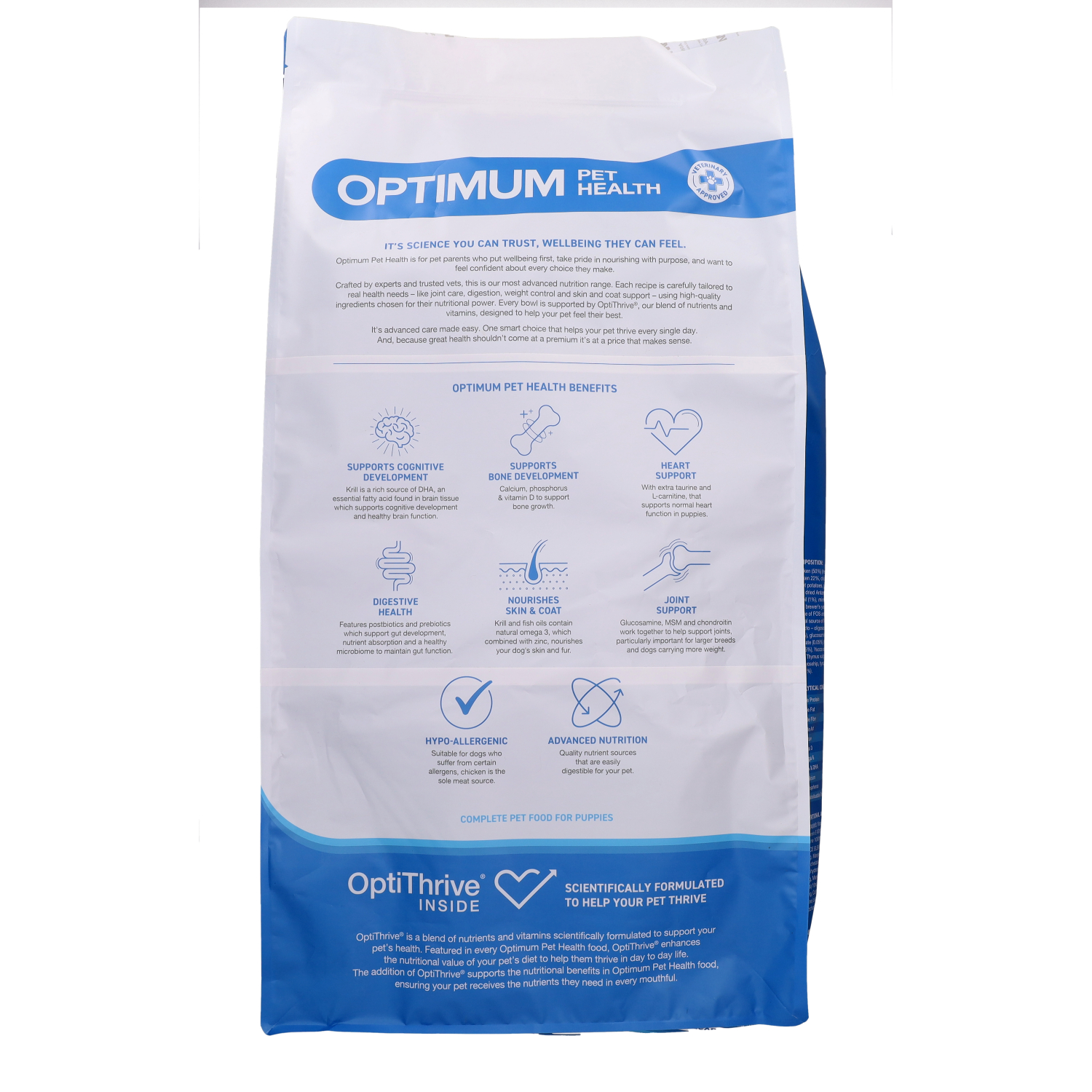 Optimum Pet Health Large Breed Puppy Dry Dog Food, 15kg
