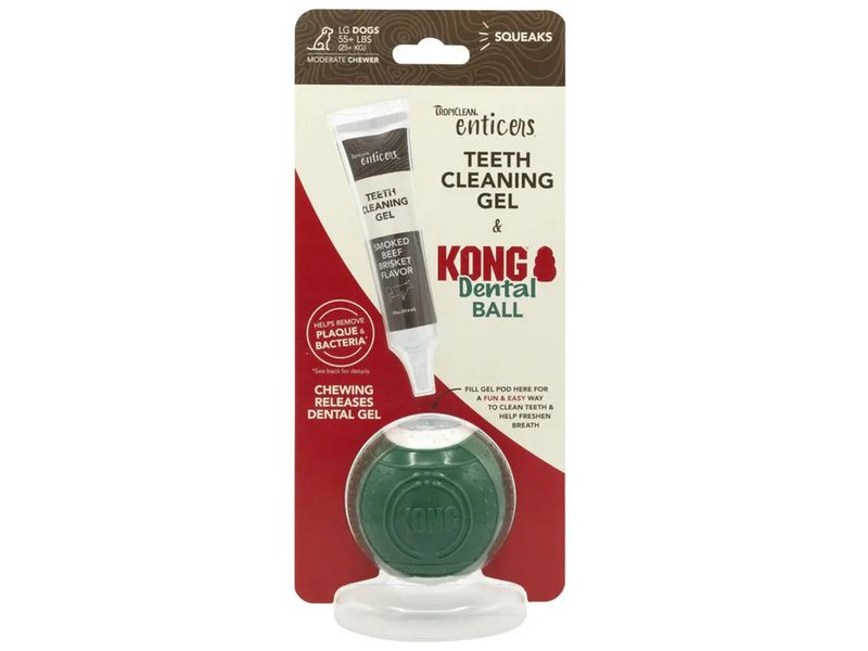 TropiClean Enticers Dog Dental Ball Kit, Medium