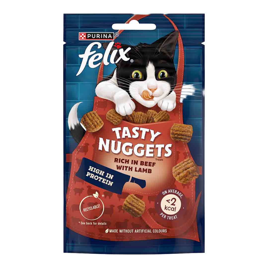Felix Tasty Nuggets Beef & Lamb Cat Treats 50g