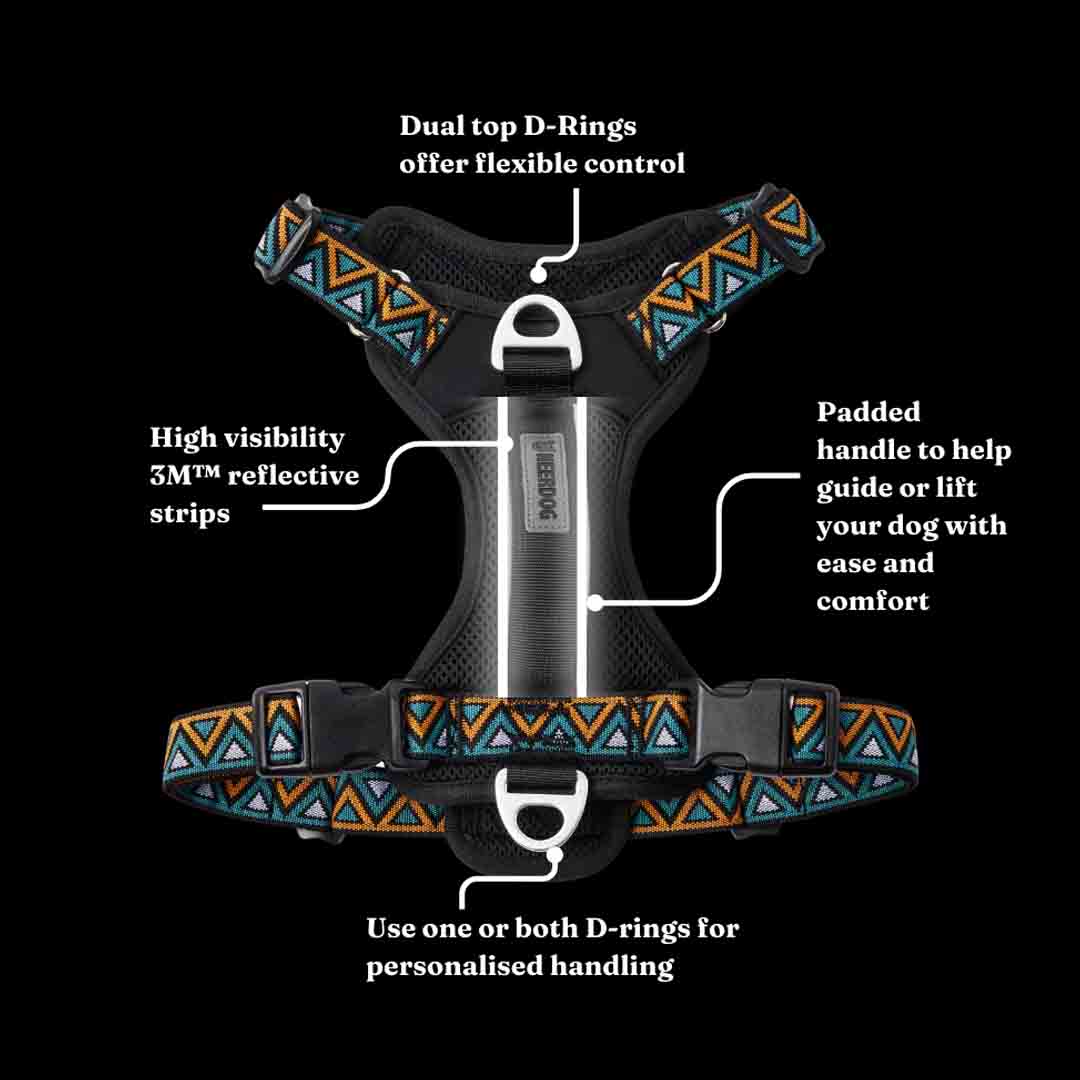 Neerdog Go-B-Bold Airflow Dog Harness-Hollyhock Medium