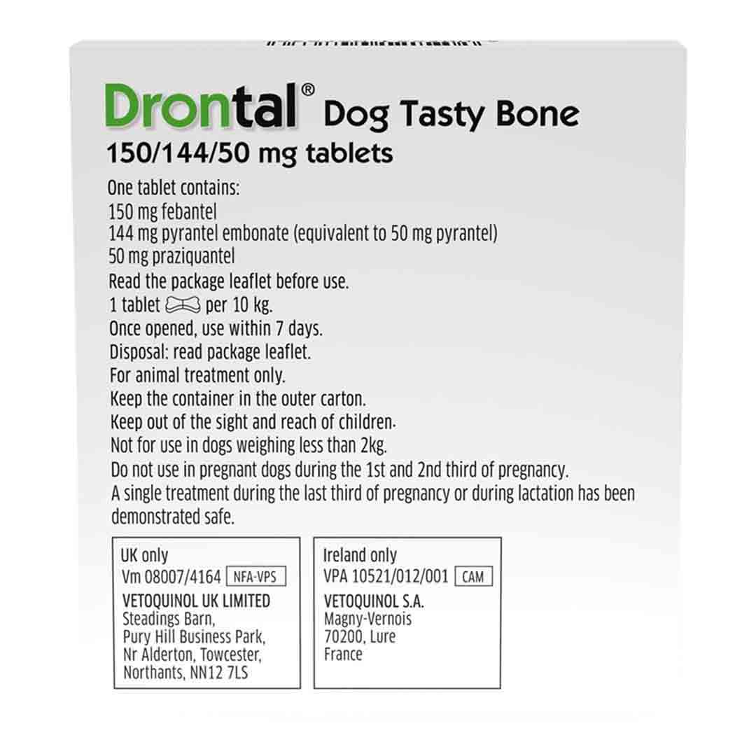 Drontal Dog Tasty Bone Worming Tablets x 6