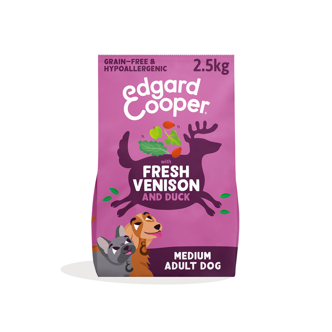 Edgard & Cooper Fresh Venison & Duck Medium Adult Dog Food 2.5kg