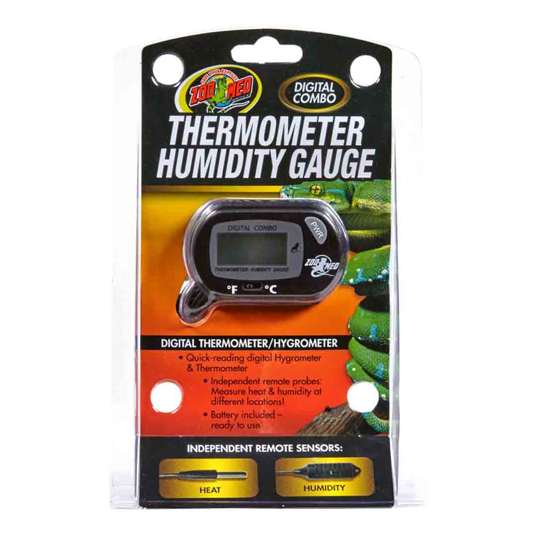 Zoo Med Digital Thermometer Humidity Gauge For Reptiles