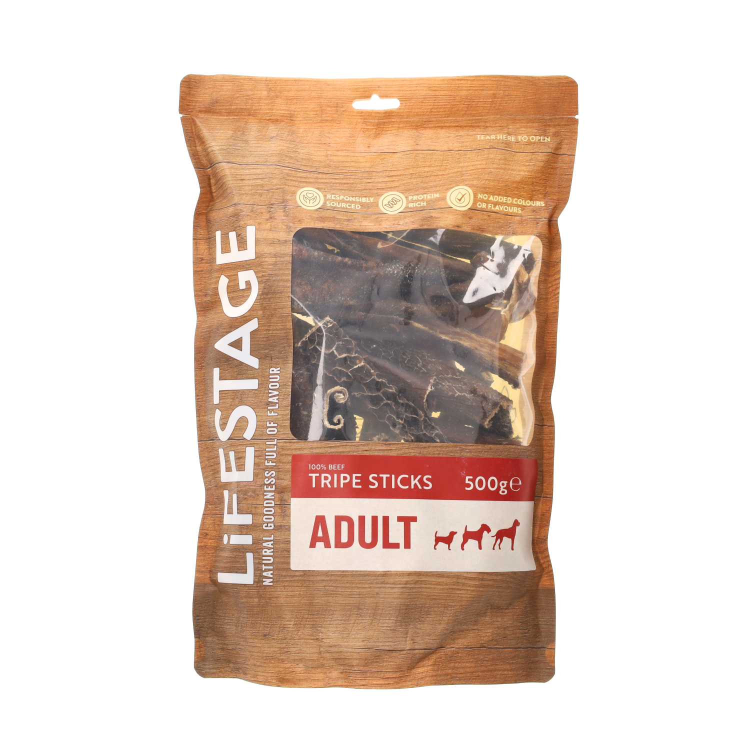 Lifestage Pre-Pack Tripe Sticks Dog Treats 500g