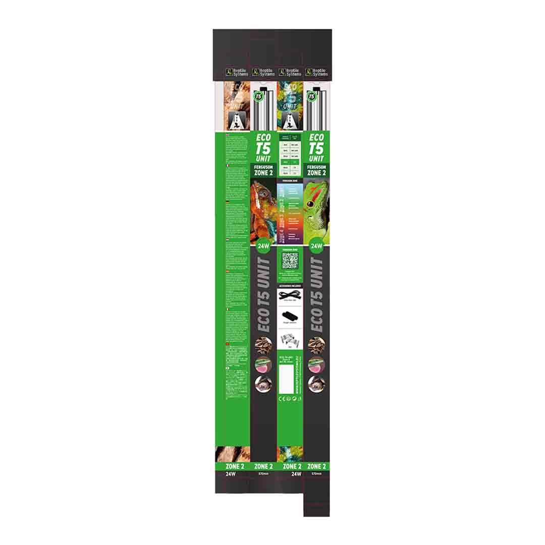 Reptile System Eco T5 Unit Zone 2 UV Lighting