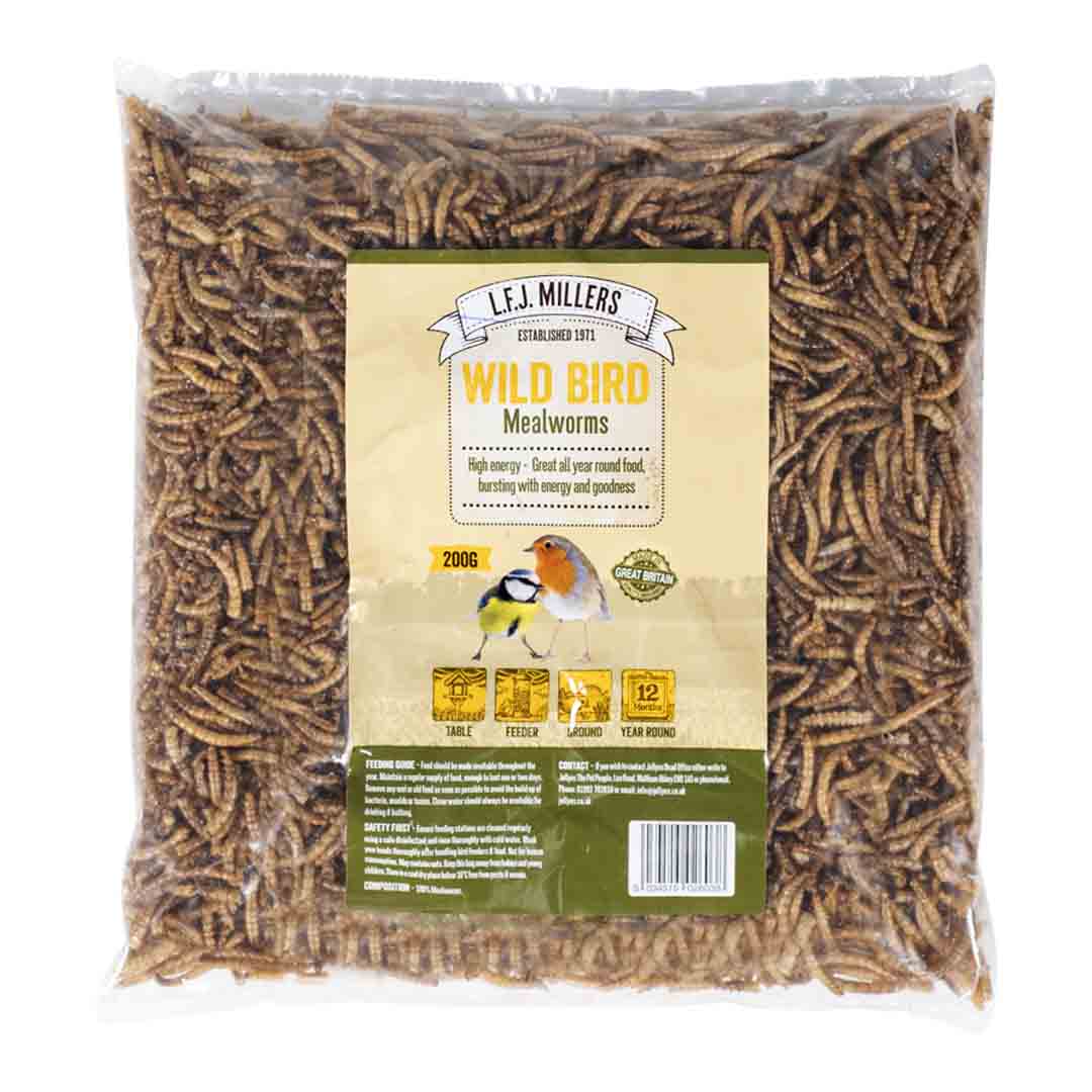 LFJ Millers Dried Mealworms Wildbird Food 200g