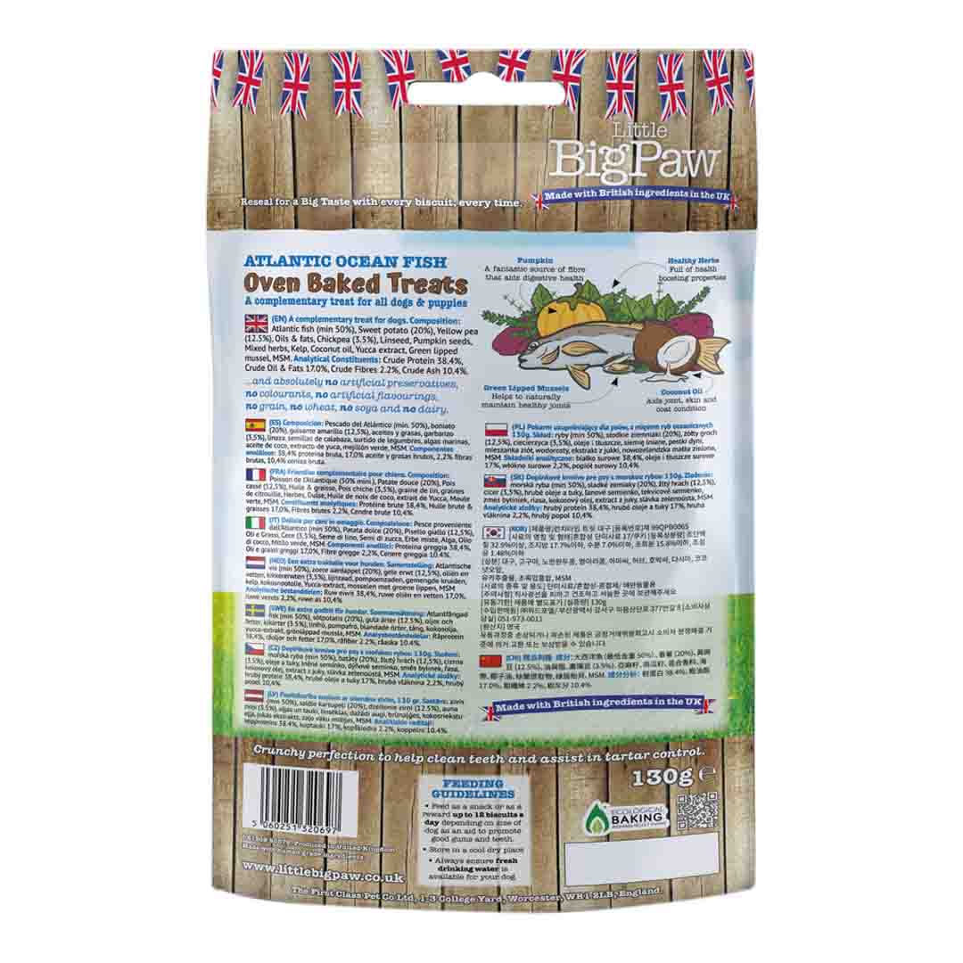 Little BigPaw Oven Baked Ocean Fish Dog Treats, 130g