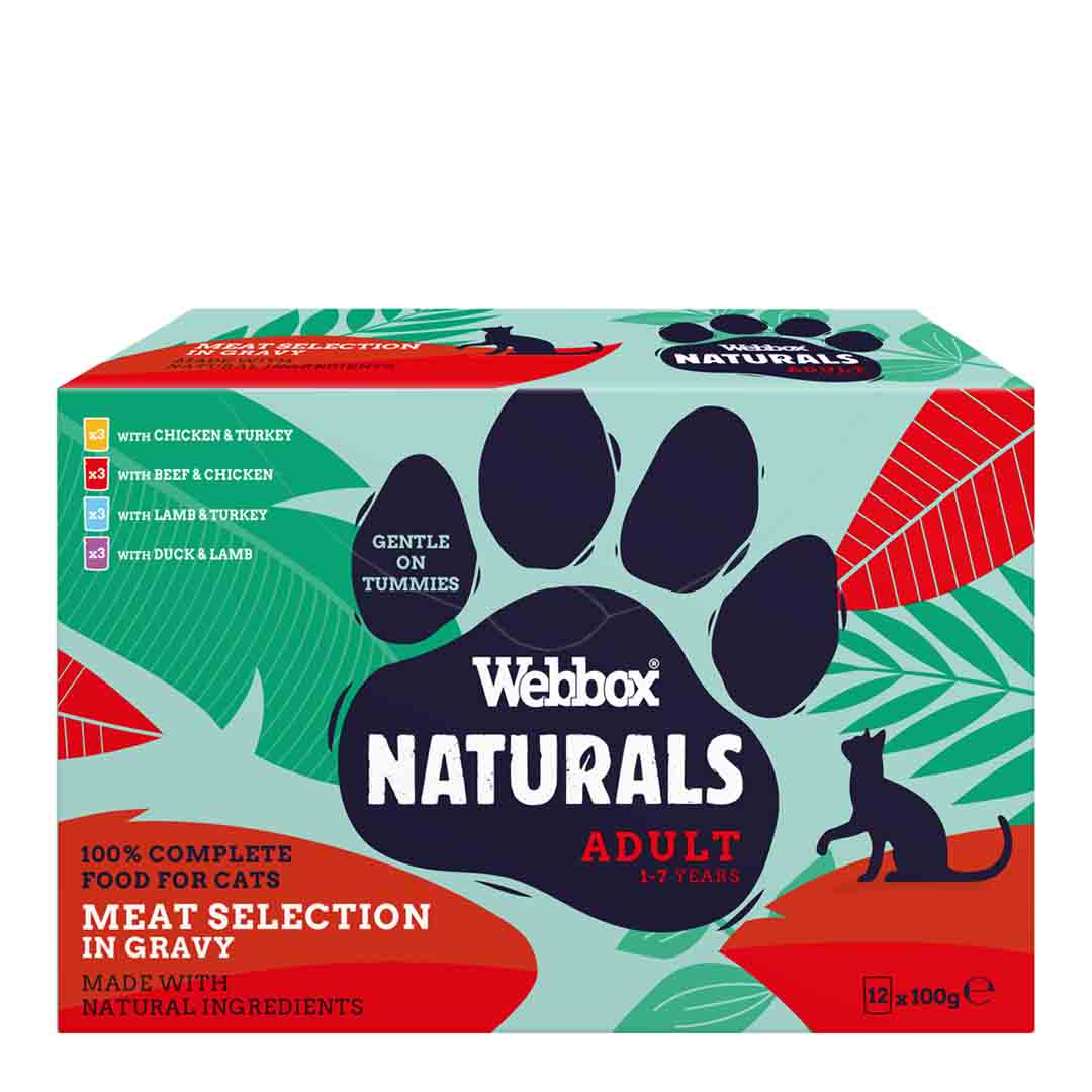 Webbox Naturals Cat Food Multipack Meat in Gravy 12x100g