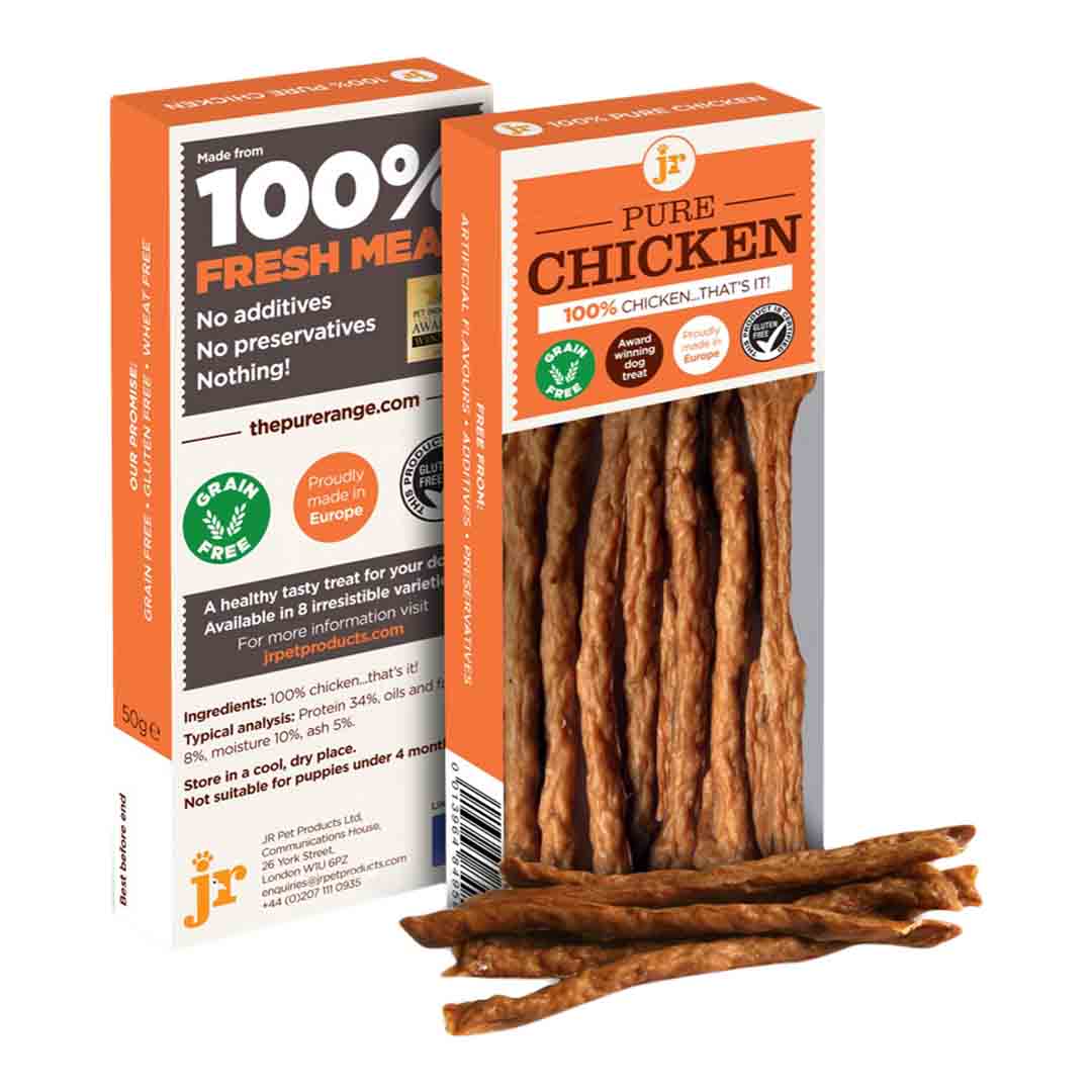 JR Pet Products, Pure Chicken Sticks, Dog Chews, 50g