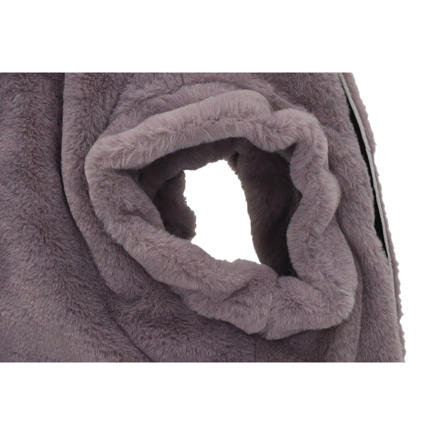 Rufus & Rosie Grey Faux Fur Dog Hoodie, M