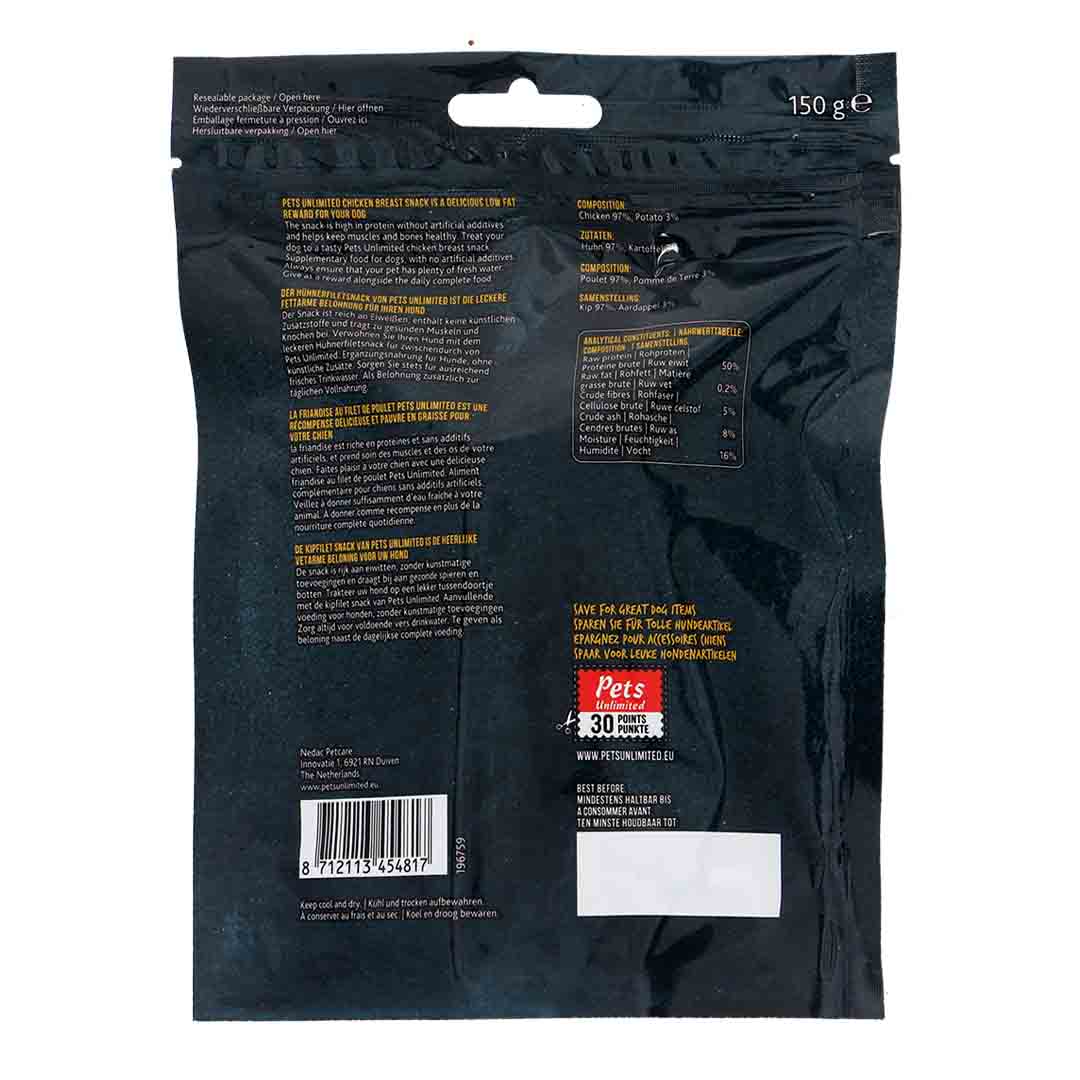 Pets Unlimited Chicken Filet Strips Dog Treats