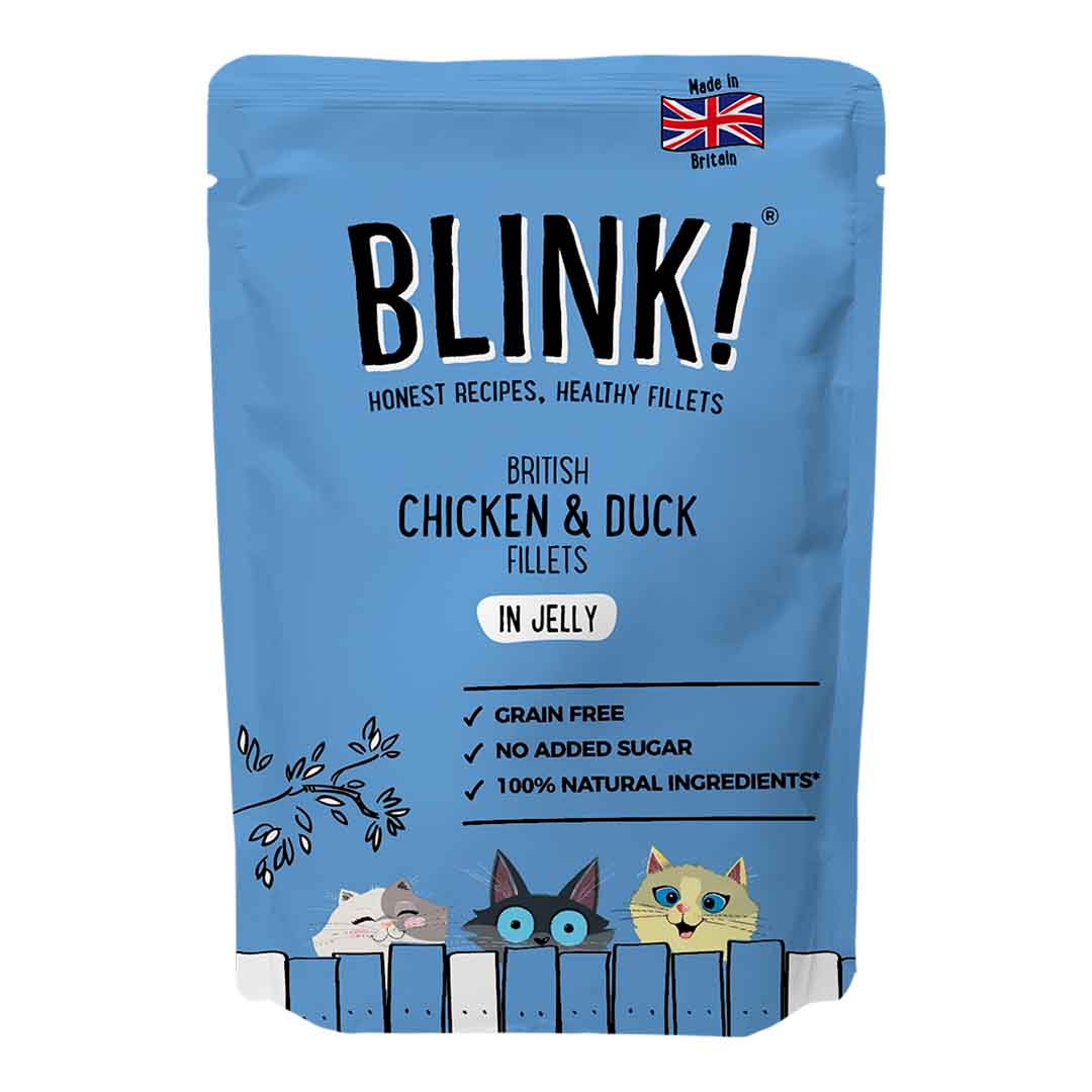 Blink Wet Cat Food Chicken & Duck Fillets in Jelly 85gm Pouch