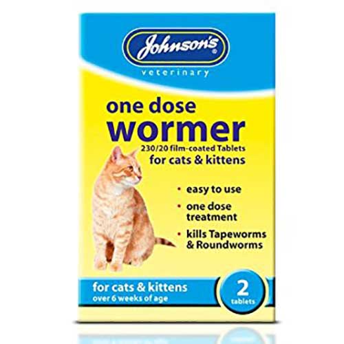 Johnson's One Dose Wormer for Cats and Kittens Over 6 Weeks Old