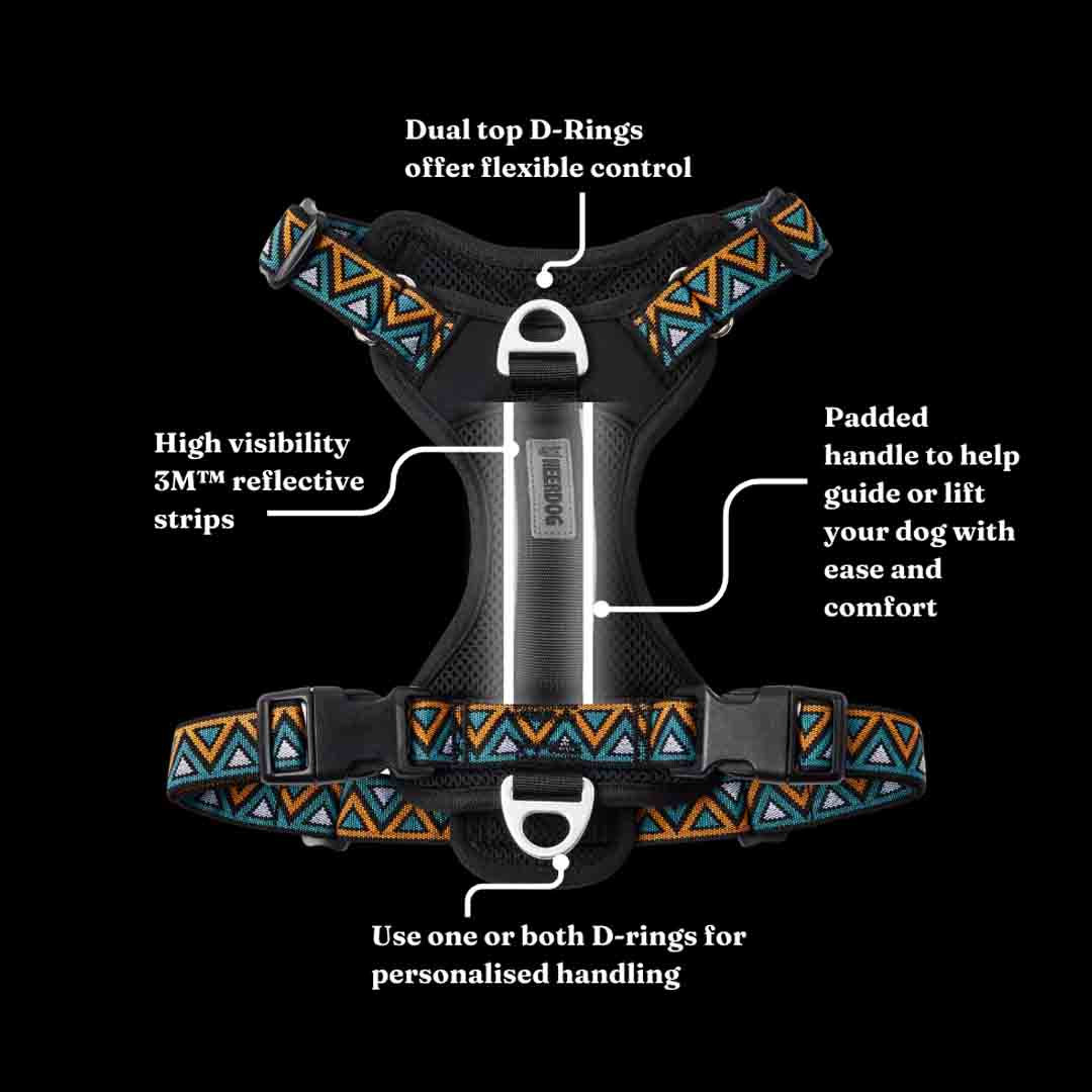 Neerdog Go-B-Bold Airflow Dog Harness Hollyhock Small