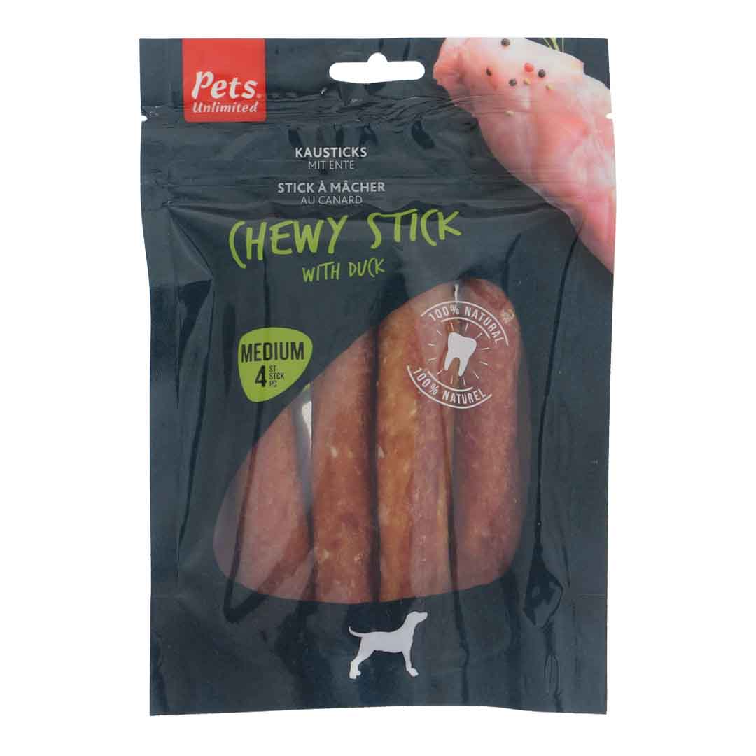 Pets Unlimited Chewy Stick with Duck Dog Treat