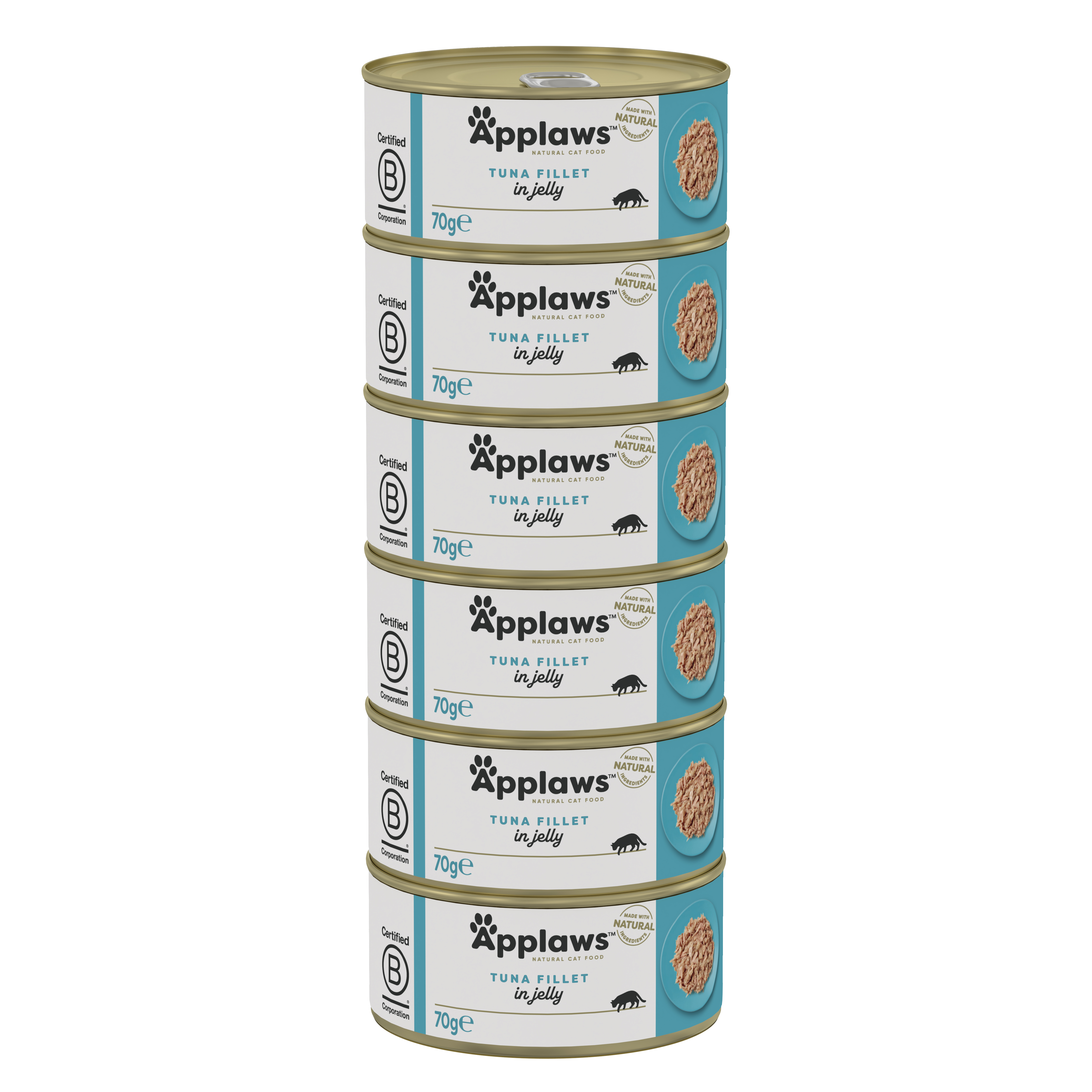 Applaws Natural Adult Cat Tin Tuna Fillet in Jelly 70g