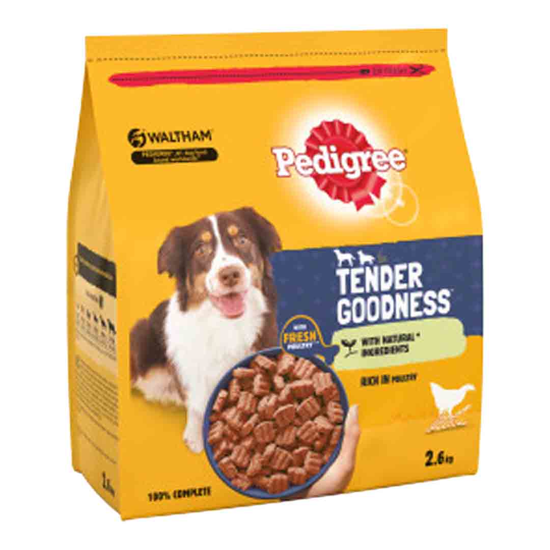 Pedigree Tender Goodness Adult Dog Poultry Dry Dog Food 2.6kg