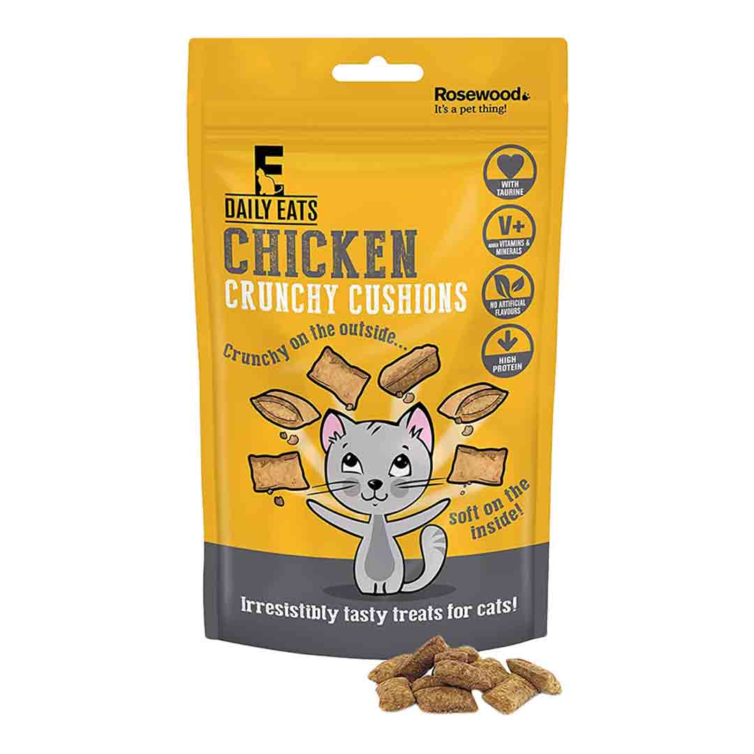 Rosewood Crunchy Cushion Chicken, Cat Teats, 60G