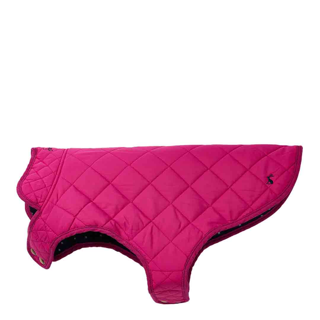 Joules Raspberry Quilted Coat Large