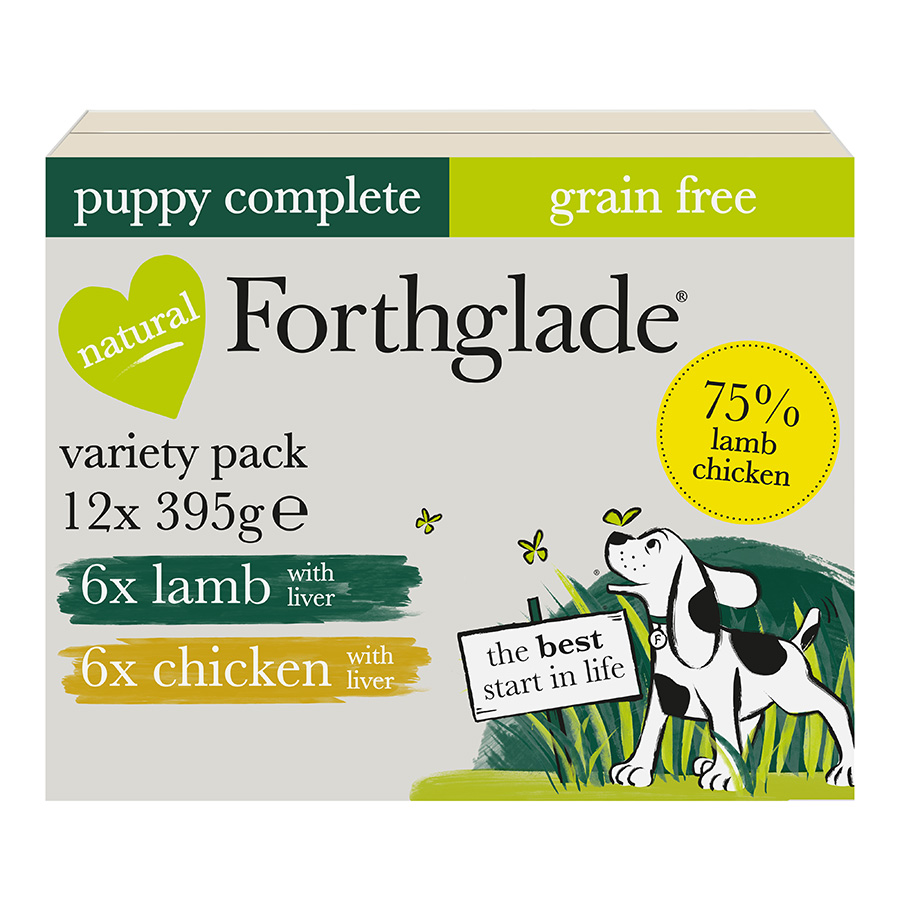 Forthglade Chicken & Lamb Complete Wet Puppy Food 12x395g