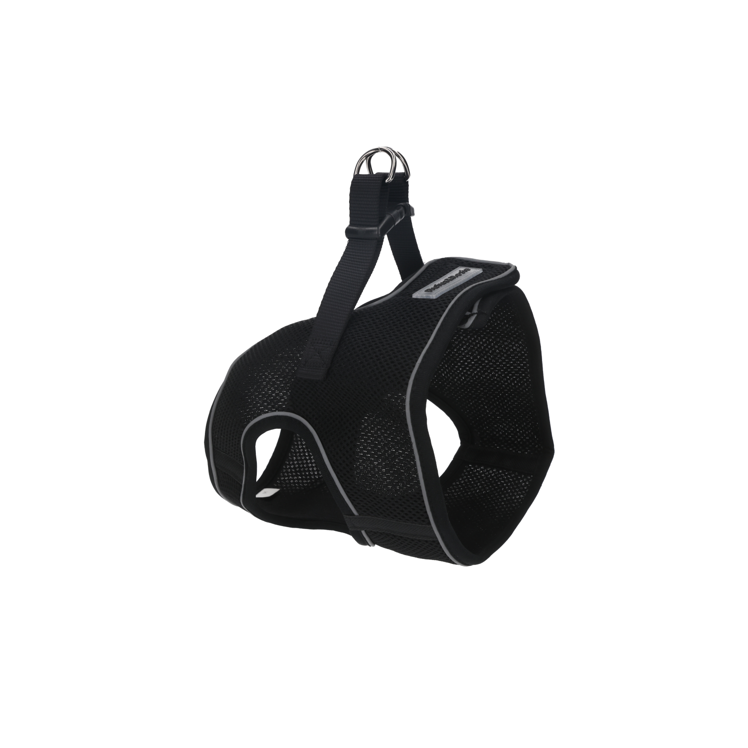 Rufus & Rosie Mesh Step-In Black Dog Harness, S-M