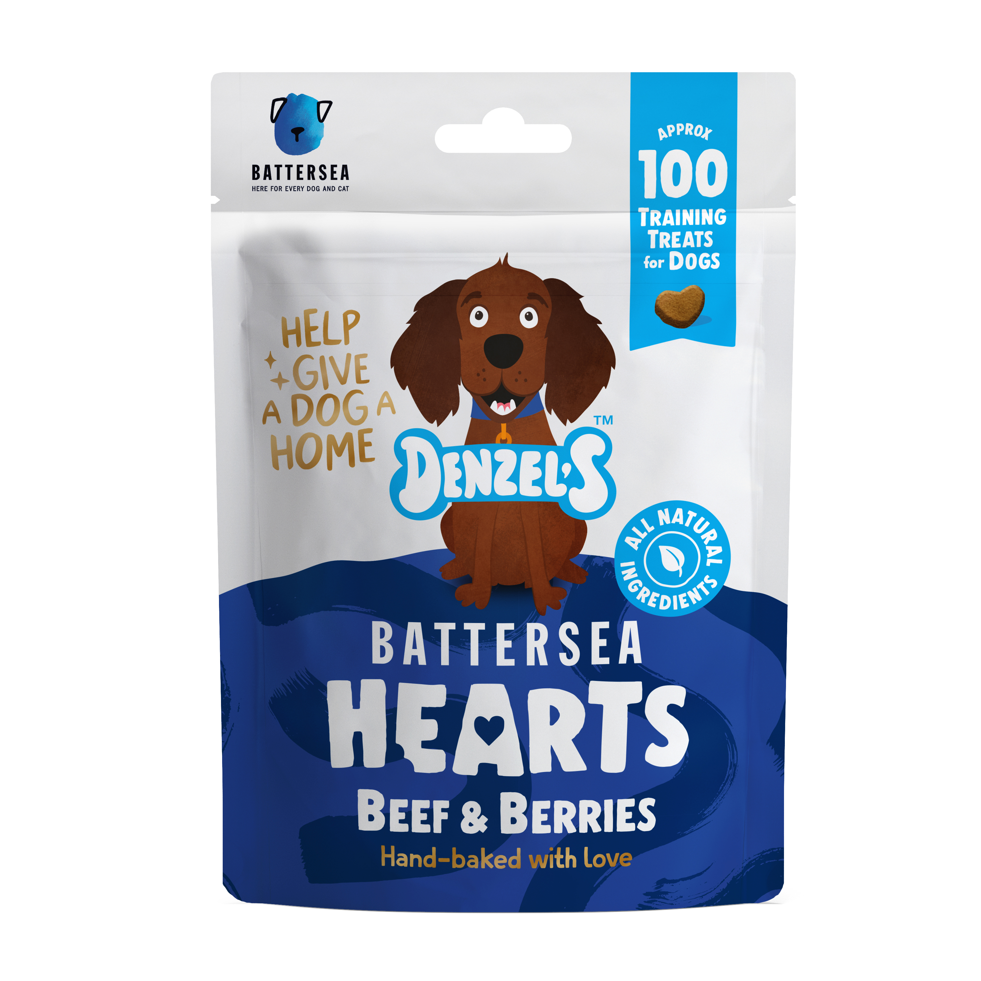 Denzels Battersea Beef and Berries Heart Shaped Treats, 90g